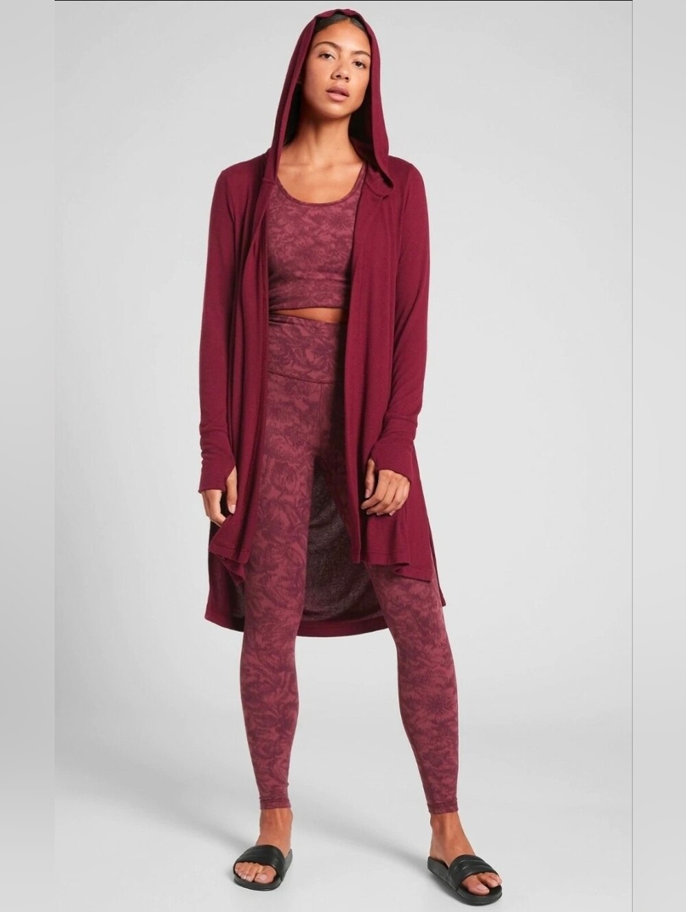 Athleta Harmony Wrap - Burgundy Cranberry Size Large